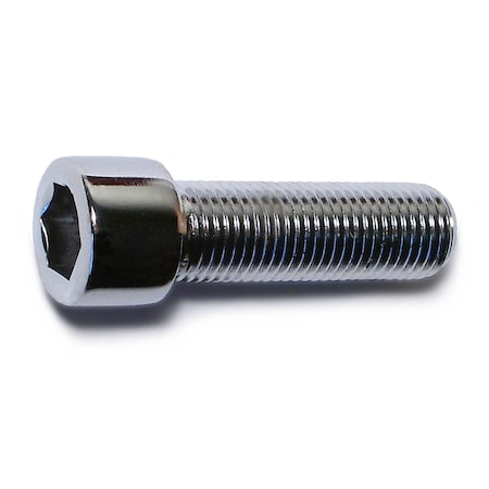 Midwest Fastener 3/8"-24 Socket Head Cap Screw, Socket, Chrome Plated Steel, 1-1/4 in Length, 10 PK 79784